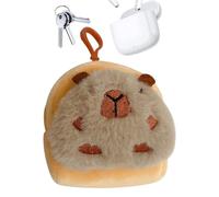 Charm for Capibara Bag, Capibara Plush Purse, Cute Small Wallet Pendant with Drawstring Storage - Animal Plush Bag, Portable Bag for Christmas and Birthday, A, Consulte la descripción, See description