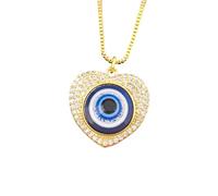 Charm Heart Shape Rainbow Rhinestone Pendant Copper Zircon Choker Women Necklace Jewelry Accessory Unisex Gift Daily Wear