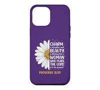 Charm is Deceptive Proverbs 31 30 Christian Woman Daisy Case for iPhone 12 Pro Max