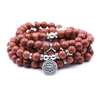 Charm Jewelry 8MM Natural Stone Bracelet 108 Yoga Reiki Necklaces -