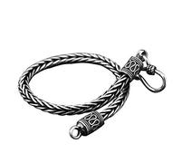 Charm jewelry Pure 925 Sterling Silver Bracelet for Men ~ Handmade Braided Chain Bracelet,