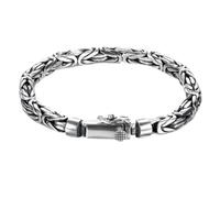 Charm jewelry Sterling Silver Byzantine Bracelet for Men ~ Mens Silver Bracelet 7mm Width ~ Mens Jewelry,