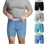 Charm Karter Mens Big and Tall Boxer Briefs - Men Moisture Wicking Long Leg Underwear 2XL 3XL 4XL 5XL 6XL Multipack Gifts