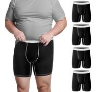 Charm Karter Mens Big and Tall Boxer Briefs - Men Moisture Wicking Long Leg Underwear 2XL 3XL 4XL 5XL 6XL Multipack Gifts