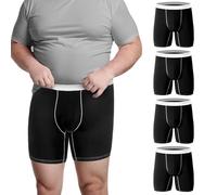Charm Karter Mens Big and Tall Boxer Briefs - Men Moisture Wicking Long Leg Underwear 2XL 3XL 4XL 5XL 6XL Multipack Gifts