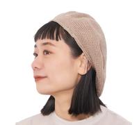 CHARM Knit Beanie Hats for Women & Men's Berets, 100% Cotton Crochet Cap Handmade French Beret for Summer & Winter, Pink Beige