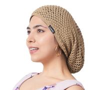 CHARM Lightweight Summer Beanie Hat for Men, Cotton Mesh Beanie for Women, Hand Made Knit Cap Beige