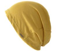 CHARM Linen Mens Summer Beanie - Womens Slouchy Lightweight Knit Hat Cap Made in Japan Mustard