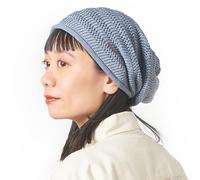 CHARM Linen Summer Beanie for Men - Womens Sweat Wicking Knit Japanese Hat Mesh Hipster Cap Medium Blue