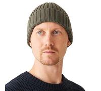 CHARM Mens Fisherman’s Beanie Hat - 100% Cotton Ribbed Slouch Cap Women Chemo Knit Winter Summer Simple Classic Design Khaki