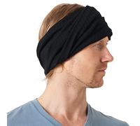 CHARM Mens Summer Beanie Headband - Slouchy Hat Womens Cap Neck Gaiter Head Band Black