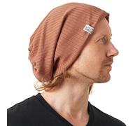 CHARM Mens Summer Beanie Headband - Slouchy Hat Womens Cap Neck Gaiter Head Band Terracotta Brown