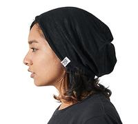 CHARM Mens Summer Linen Beanie Headband - Womens Neck Gaiter Ear Warmer Headwrap Black