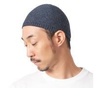 CHARM Mens Winter Hat Skull Cap - Fitted Warm Wool Beanie Kufi Hats for Men Muslim Islamic Prayer Dress Cap Stretchy Navy L