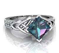 Charm Mystic Rainbow Topaz Ring Women Wedding Jewelry Party Size 6-10-#2-6