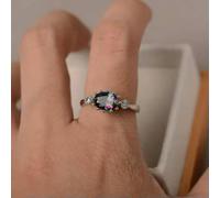Charm Mystic Rainbow Topaz Ring Women Wedding Jewelry Party Size 6-10-#8-7