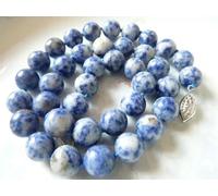 Charm Natural 10mm Blue White Lapis Lazuli Round Gems Beads Necklaces 16-36"-16 in