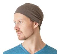 CHARM Organic Cotton Beanie Chemo Hat - Sensitive Skin Cap Snug Tight Brown
