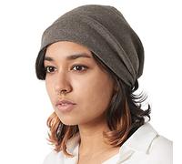 CHARM Organic Cotton Slouchy Beanie - Womens Soft Summer Slouch Chemo Hat Brown