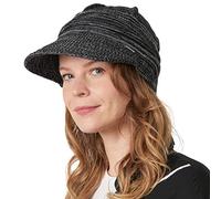 CHARM Organic Cotton Slouchy Visor Beanie - Women Slouch Hat Mens Baggy Knit Chemo Hat Mix Black
