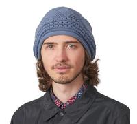 CHARM Oversized Slouchy Crochet Beanie for Women, 100% Cotton Rasta Hat for Men Tam Slouchy Cap for Dreadlocks Blue