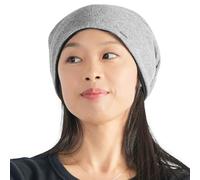 CHARM Oversized Women's & Men's Beanies for Summer, All Season Quick-Dry Slouchy Waffle Knit Beanie for Running Light Grey