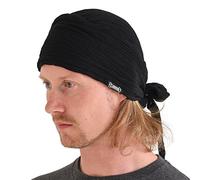 CHARM Pirate Hat Head Scarf - Turban Bandana Cap Boho Scarf Chic Womens Mens Adult Pirate Costume Casualbox Black