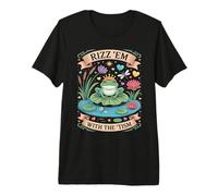 Charm RIZZ EM with TISM Frog Prince Autism Dad Courage Premium T-Shirt
