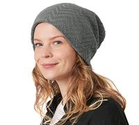 CHARM Slouchy Sweater Beanie Hat - Womens Winter Slouch Knit Cap Mens Skull Cap Grey