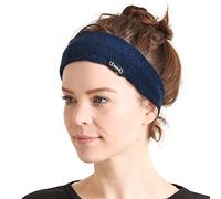 CHARM Sports Running Headband Sweatband - Yoga Fitness Hairband Anti Bacterial Moisture Wicking Bandana Hair Band Men & Women Navy