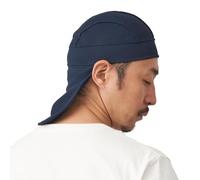 CHARM Under Helmet Cap for Men and Women, Hard Hat Liner & Cooling Welders Cycling Beanie with UV Neck Flap Navy