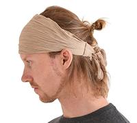 CHARM Womens Headband Boho Headwrap - Turban Head Wrap Festival Retro Hair Accessory Pirate Hairband Beige