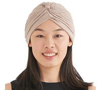 CHARM Womens Turban Hat Head Wrap - Twist Head Cover Costume Chemo Bonnet Cap Beige