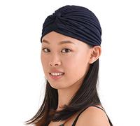 CHARM Womens Turban Hat Head Wrap - Twist Head Cover Costume Chemo Bonnet Cap Navy