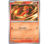 Charmander 026/197 Common Reverse Holo Pokemon Card (SV Obsidian Flames) + 1x TitanCards® Toploader