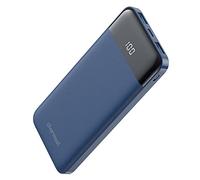 Charmast 10400mAh Power Bank USB C Battery Pack with LED Display Type C Powerbank Portable Charger Compatible with Smartphones Tablets and More (Blue)
