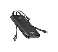Charmast Power Bank, 20W Built-in 4 Cables Fast Charing Portable Charger, 20000mAh Battery Pack with 6 Outputs 4 Inputs, USB-C Powerbank for iPhone 16/15/14 Series, AirPods, Android Phones (Dark)