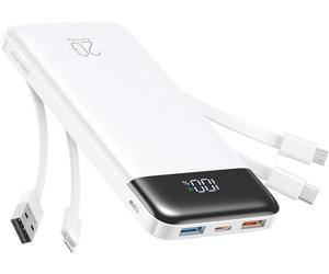 Charmast 20000Mah Power Bank with 4 Built-In Cables, 22.5W Fast Charging Portabl