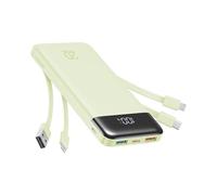 Charmast 20000mAh Power Bank with 4 Built-in Cables, 22.5W Fast Charging Portable Charger for iPhone, Android, iPad, No Extra Cords Needed for Travel, Work, Emergency(Green)