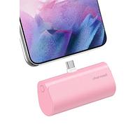 Charmast External Battery Mini 5000 mAh 20 W Portable Quick Charge Power Bank for Samsung S21 Huawei Xiaomi Oculus Quest (Pink)
