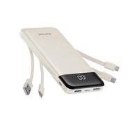 Charmast Power Bank with Built in Cables X 4, 10000mAh USB C Battery pack 6 Outputs 3 Inputs with LED Display Type C Powerbank Portable Charger Compatible with Smartphones Tablets and More