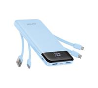 Charmast Power Bank with Built in Cables X 4, 10000mAh USB C Battery pack 6 Outputs 3 Inputs with LED Display Type C Powerbank Portable Charger Compatible with Smartphones Tablets and More