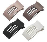 CharmBurst 4 Pack Flat Hair Clips Large Flat Claw Clips for Women Girls Secure Hold French Hair Clips for Thick Thin Hair Stylish Classic