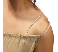CharmBurst Adjustable Pair of Golden Bra Straps with Precious Metal Snake Bone Chain, Non-slip, Sparkling Bra Straps Underwear, Ideal for Summer and Wedding Dresses