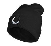 CharmBurst Goth Embroidered Beanie Knit Hat for Men and Women, Skull Design Winter Hat, Warm Knit Cap, Y2K Grunge Style, Winter Beanie