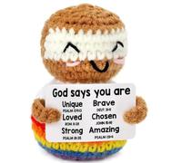 CharmBurst Jesus Doll, Miniature, Religious, Handmade, Soft, Emotional Support, Inspiring Bible Verse Gifts, Perfect for Christians, Catholics, and Other Similar Religious Gifts