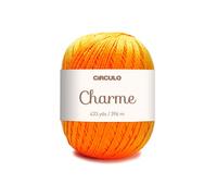Charme 100% Cotton Threads in 10 Choices of Colors. Suitable for 2.5mm to 3mm Needle and 3mm to 4mm Crochet Hook. Great use for Sewing and Arts and Crafts Projects (Orange)
