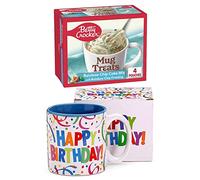 Charmed By Dragons Happy Birthday Mug In Gift Box - Confetti Design - with 4 Mug Cake Mix Pouches Bundle (Rainbow Sprinkles)
