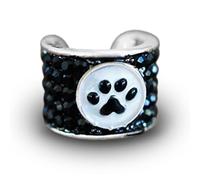 charMED Custom Stethoscope Charm - Pawprint- Gifts for Nurses, Doctors, Veterinarians, Technicians, Surgeons & Healthcare Professionals - Metal Silver 0.5" Ring Charm