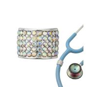 charMED Custom Stethoscope Charms - Iridescent Charm - Gifts for Nurses, Doctors, Veterinarians, Technicians, Surgeons & Healthcare Professionals - Metal Silver 0.5" Ring Charm